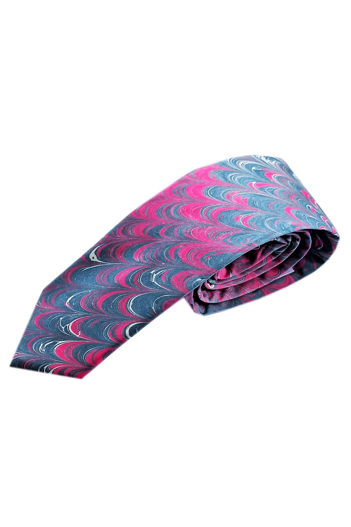 EBRU%20SANATI%20EL%20YAPIMI%20PEMBE%20GRİ%20İPEK%20KRAVAT%20IKR%20103