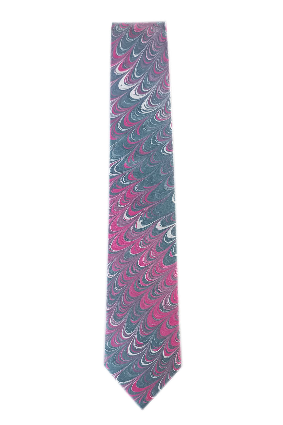 EBRU%20SANATI%20EL%20YAPIMI%20GRİ%20PEMBE%20İPEK%20KRAVAT%20IKR%20116