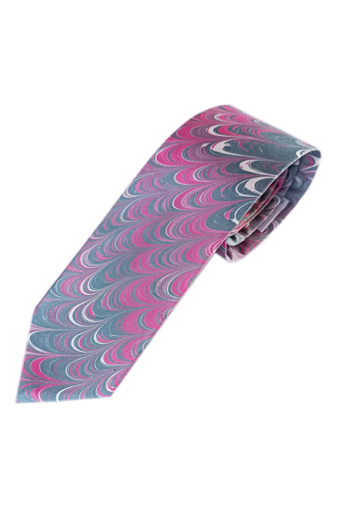 EBRU%20SANATI%20EL%20YAPIMI%20GRİ%20PEMBE%20İPEK%20KRAVAT%20IKR%20116