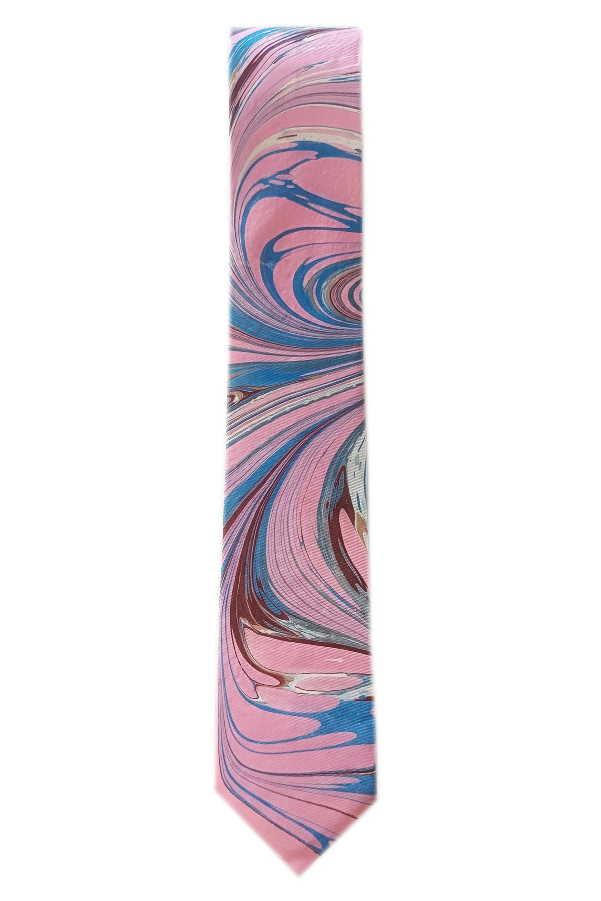 EBRU%20SANATI%20EL%20YAPIMI%20PEMBE%20KAHVE%20MAVİ%20İPEK%20KRAVAT%20IKR%20150