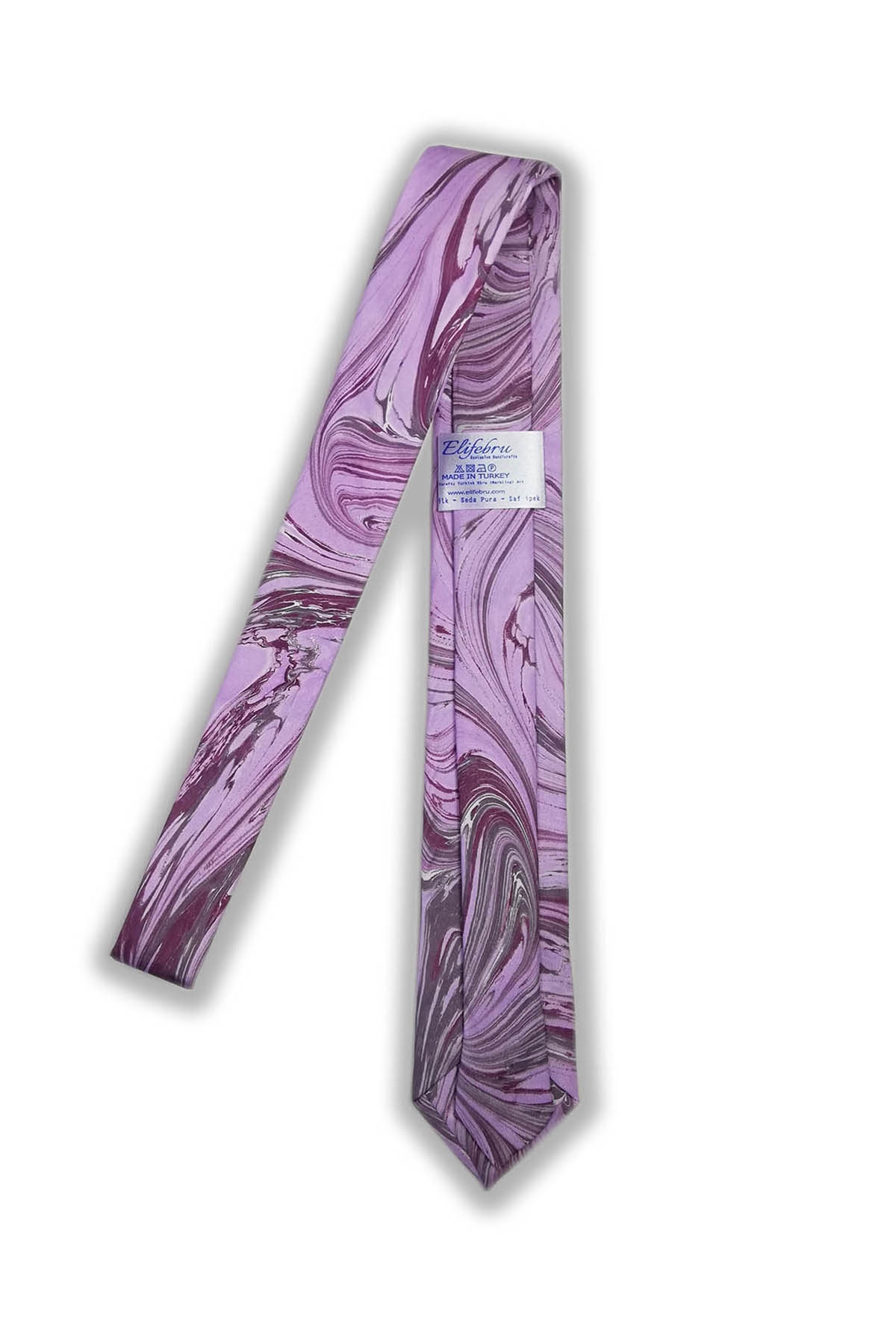 EBRU%20SANATI%20EL%20YAPIMI%20ERKEK,%20BORDO,%20PEMBE%20İPEK%20KRAVAT%20IKR%2058