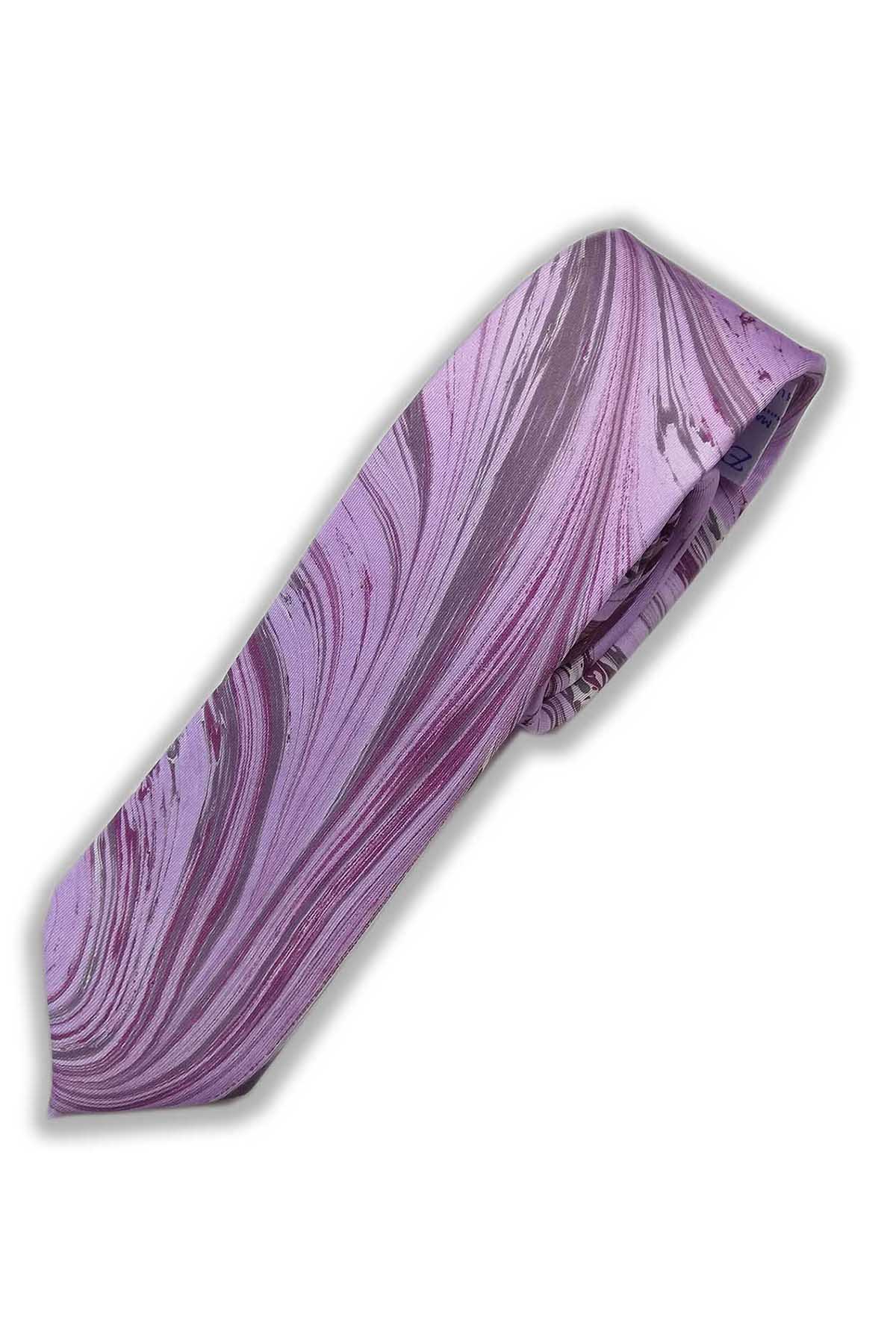 EBRU%20SANATI%20EL%20YAPIMI%20ERKEK,%20BORDO,%20PEMBE%20İPEK%20KRAVAT%20IKR%2058