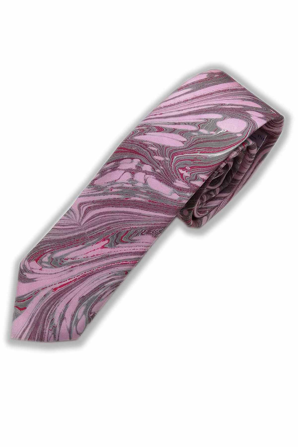 EBRU%20SANATI%20EL%20YAPIMI%20ERKEK,%20PEMBE,%20BORDO%20İPEK%20KRAVAT%20IKR%2061
