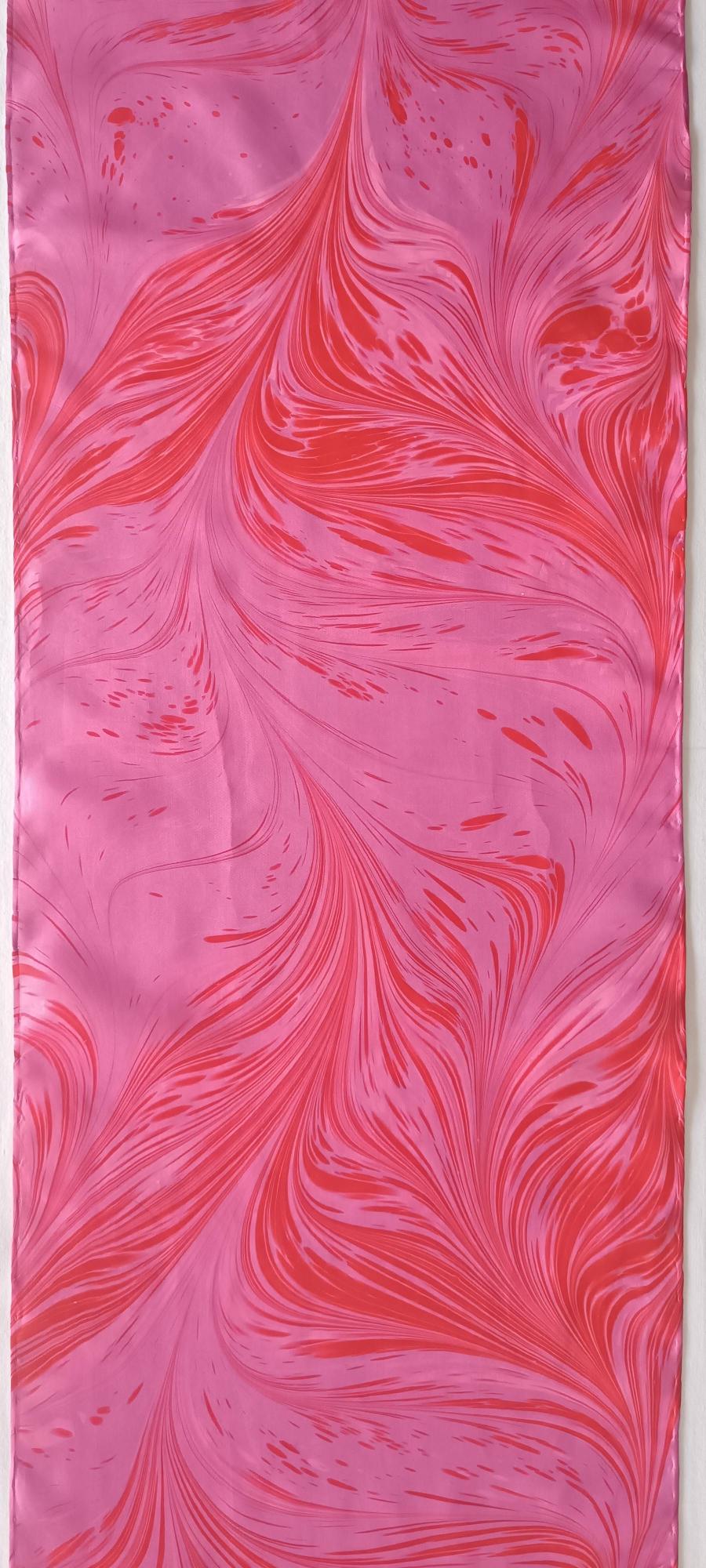 EBRU%20SANATI%20EL%20YAPIMI%20İPEK%20KADIN%20FULAR%20PEMBE%20TURUNCU%20ÇOK%20RENKLİ%20OGF%2066