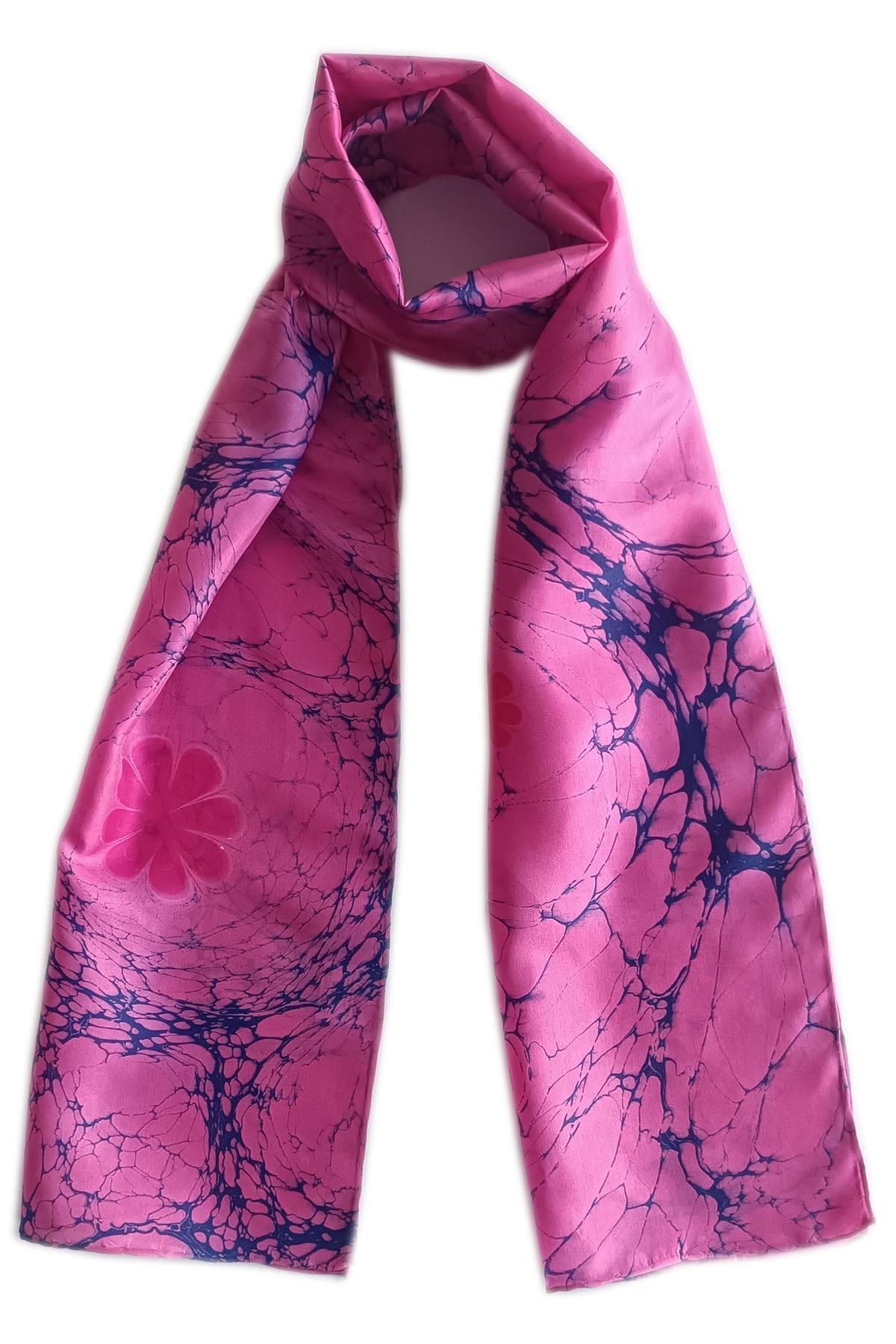 EBRU%20SANATI%20EL%20YAPIMI%20KADIN%20İPEK%20FULAR%20PEMBE%20LACİVERT%20OZLOGF%2011