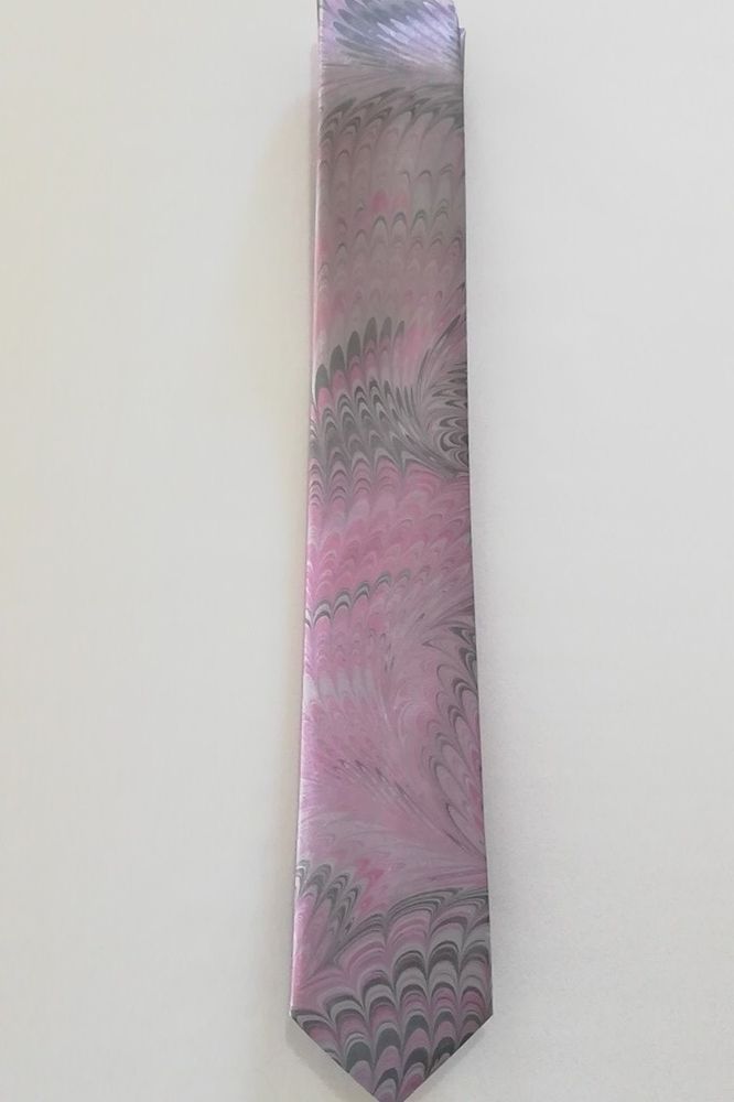 EBRU%20SANATI%20EL%20YAPIMI%20ERKEK%20SATEN%20KRAVAT%20PEMBE,%20GRİ